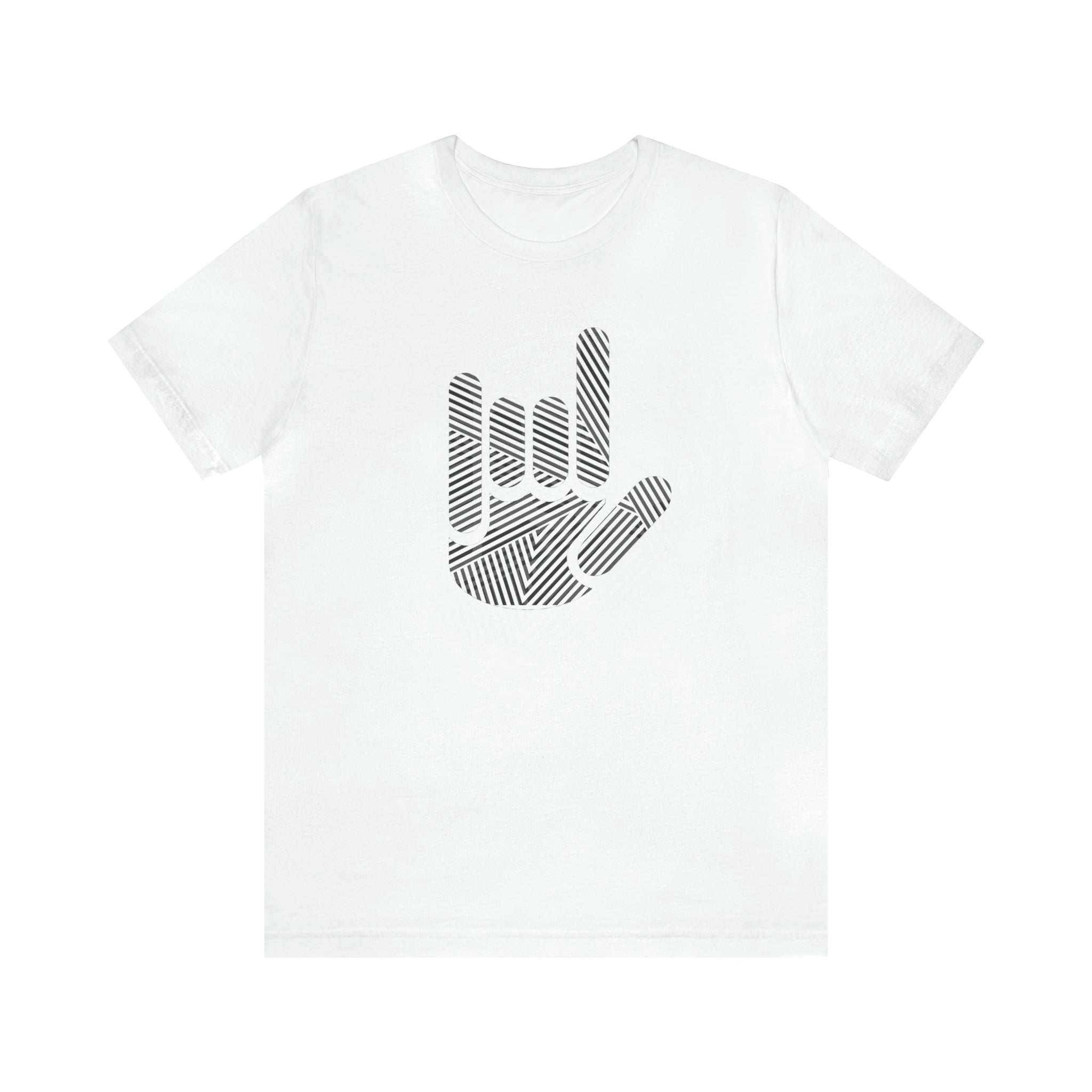 ASL I Love You Stripe Hand Unisex Jersey Short Sleeve Tee - The Kindness Cause