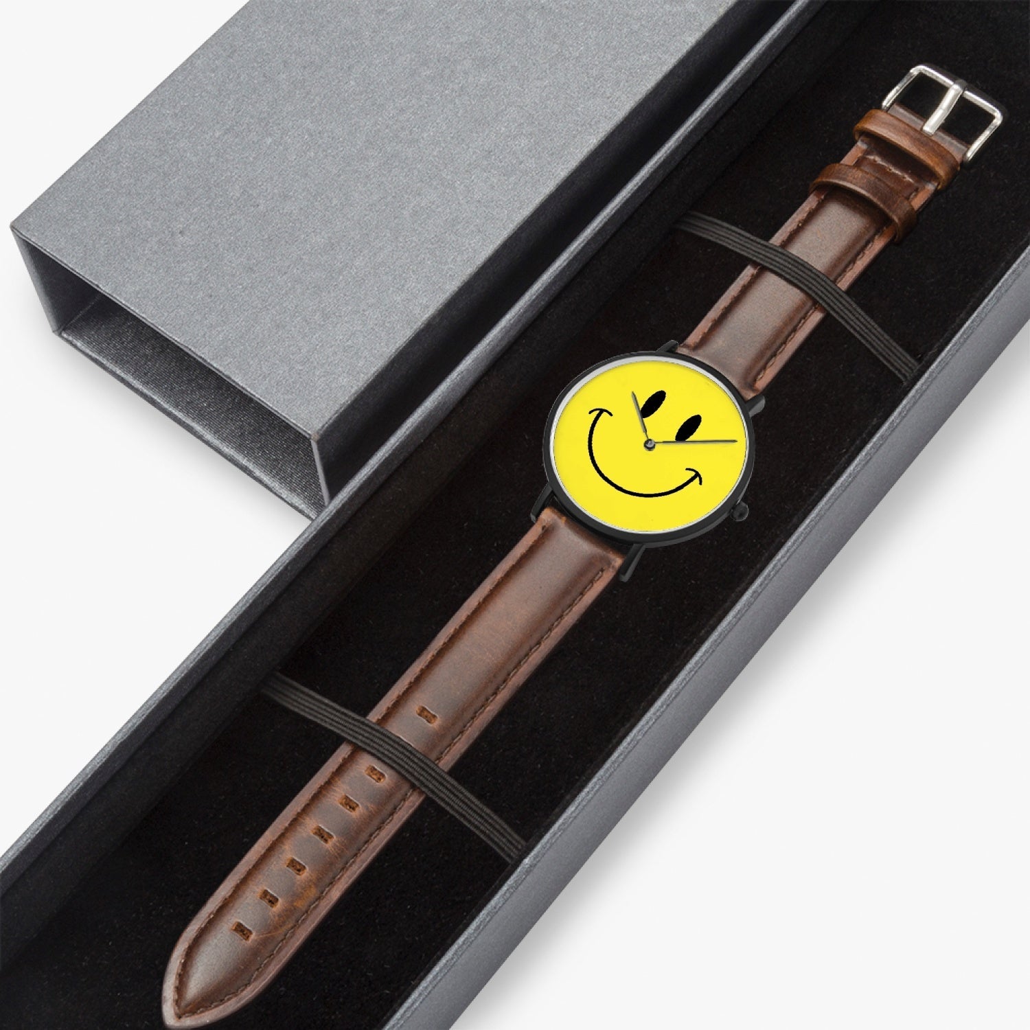 Be Happy Ultra-Thin Leather Strap Quartz Watch - The Kindness Cause