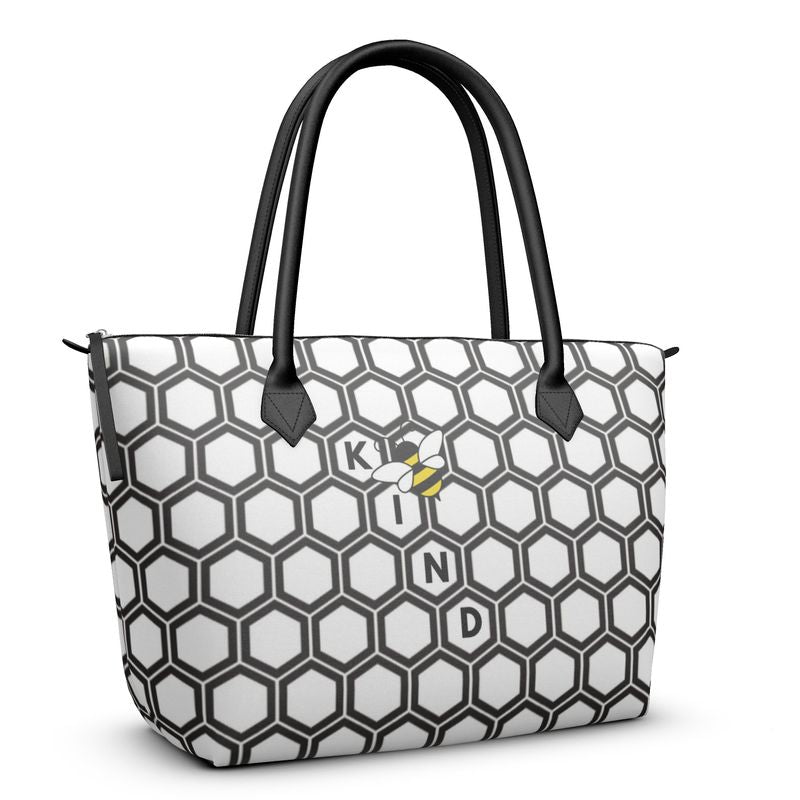 Be Kind Duchess Matte Satin Zip Top Tote - The Kindness Cause Gifts For Women That Give Back