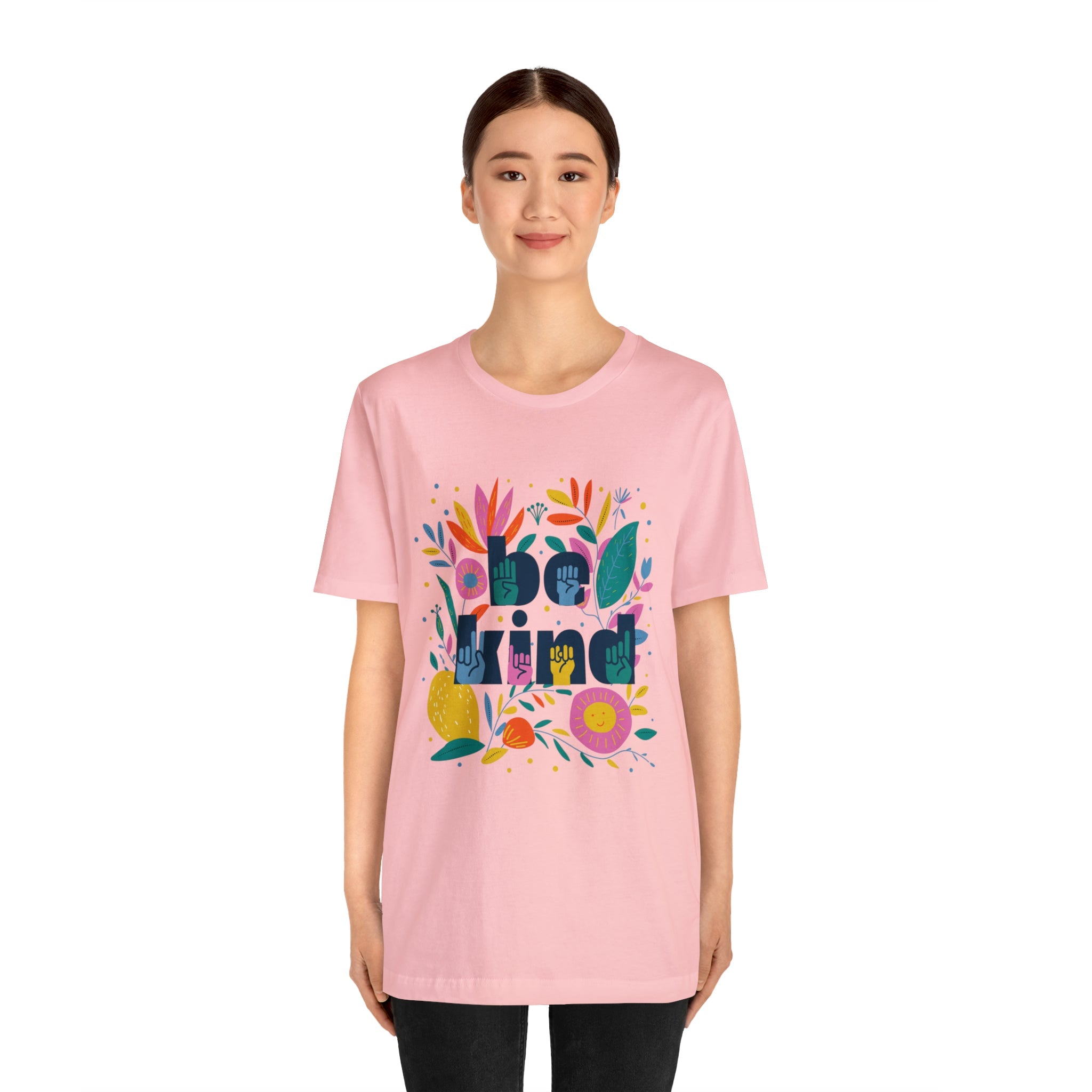 Be Kind Floral Jersey Short Sleeve Tee - The Kindness Cause
