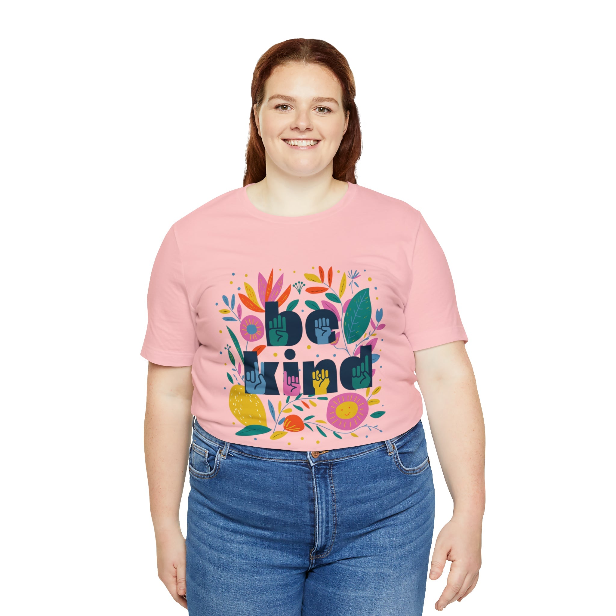 Be Kind Floral Jersey Short Sleeve Tee - The Kindness Cause