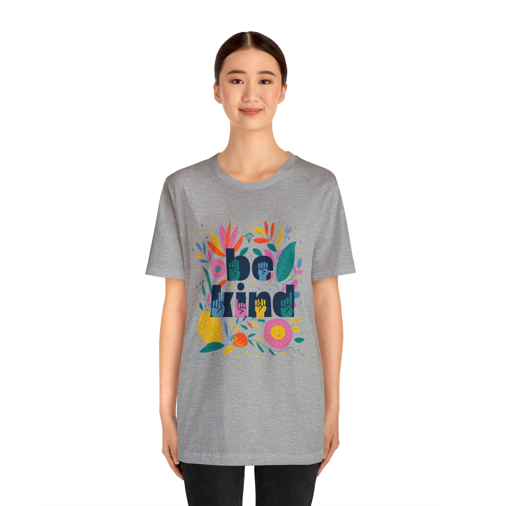 Be Kind Floral Jersey Short Sleeve Tee - The Kindness Cause