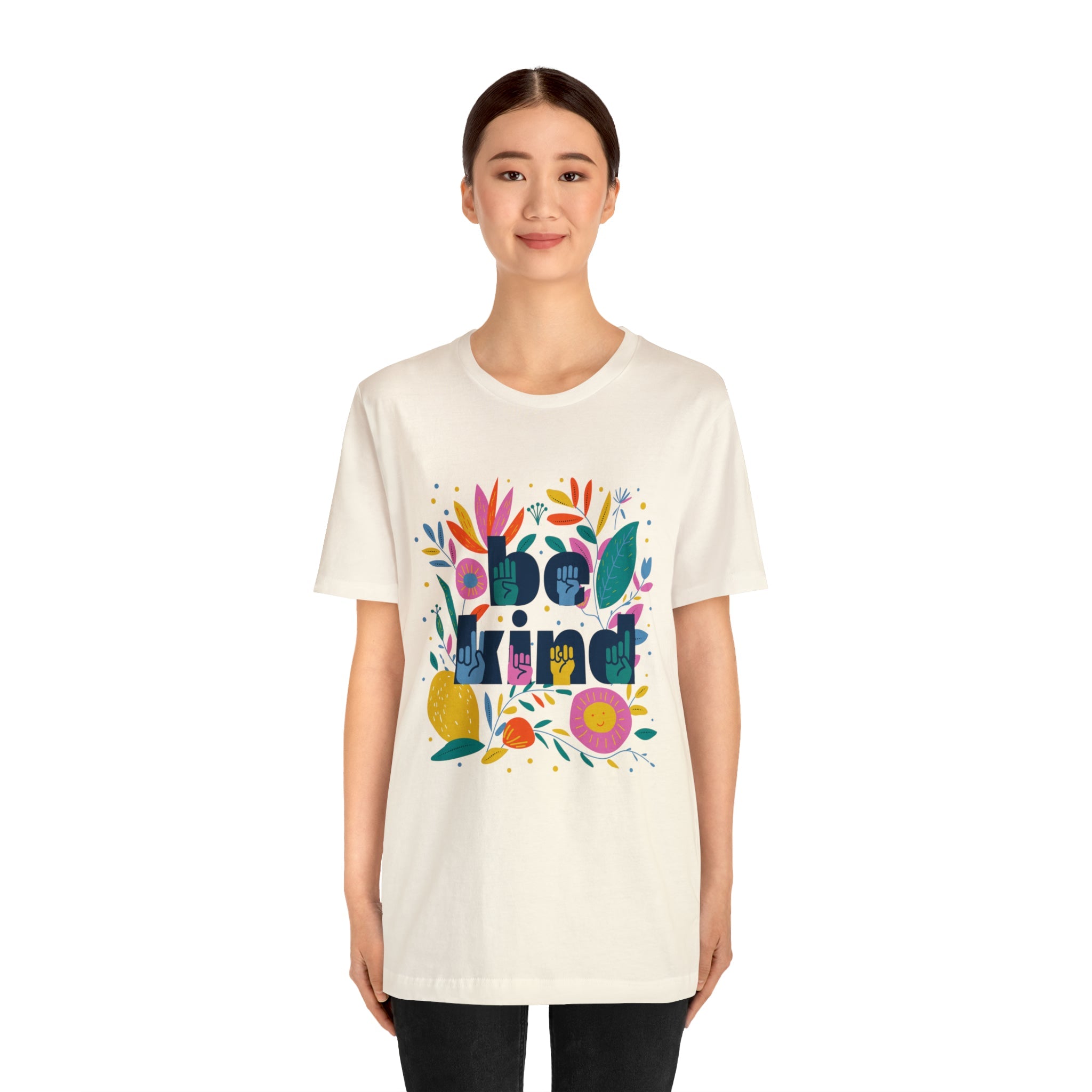 Be Kind Floral Jersey Short Sleeve Tee - The Kindness Cause