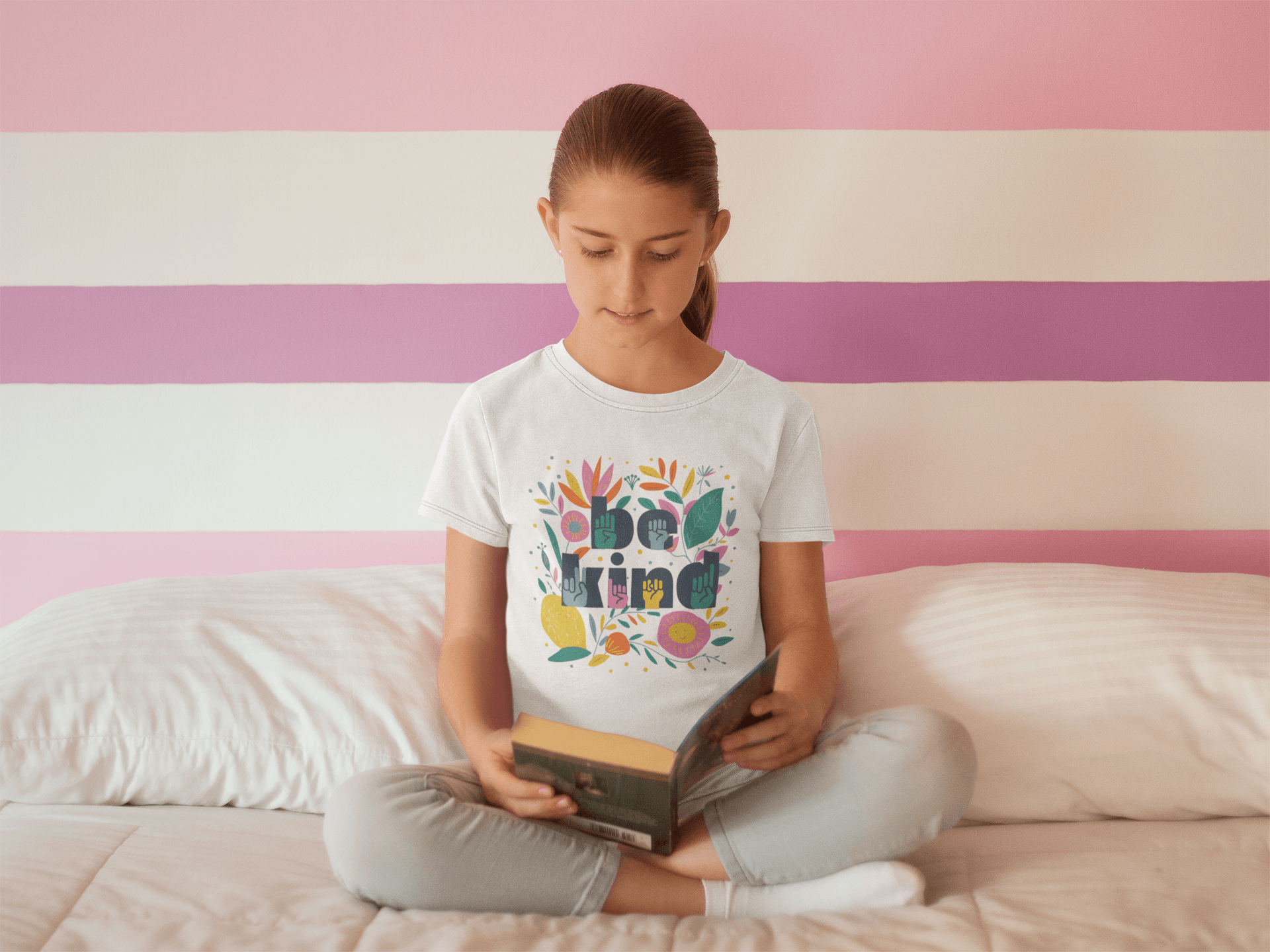 Be Kind Floral Youth Unisex Fit Tee - The Kindness Cause