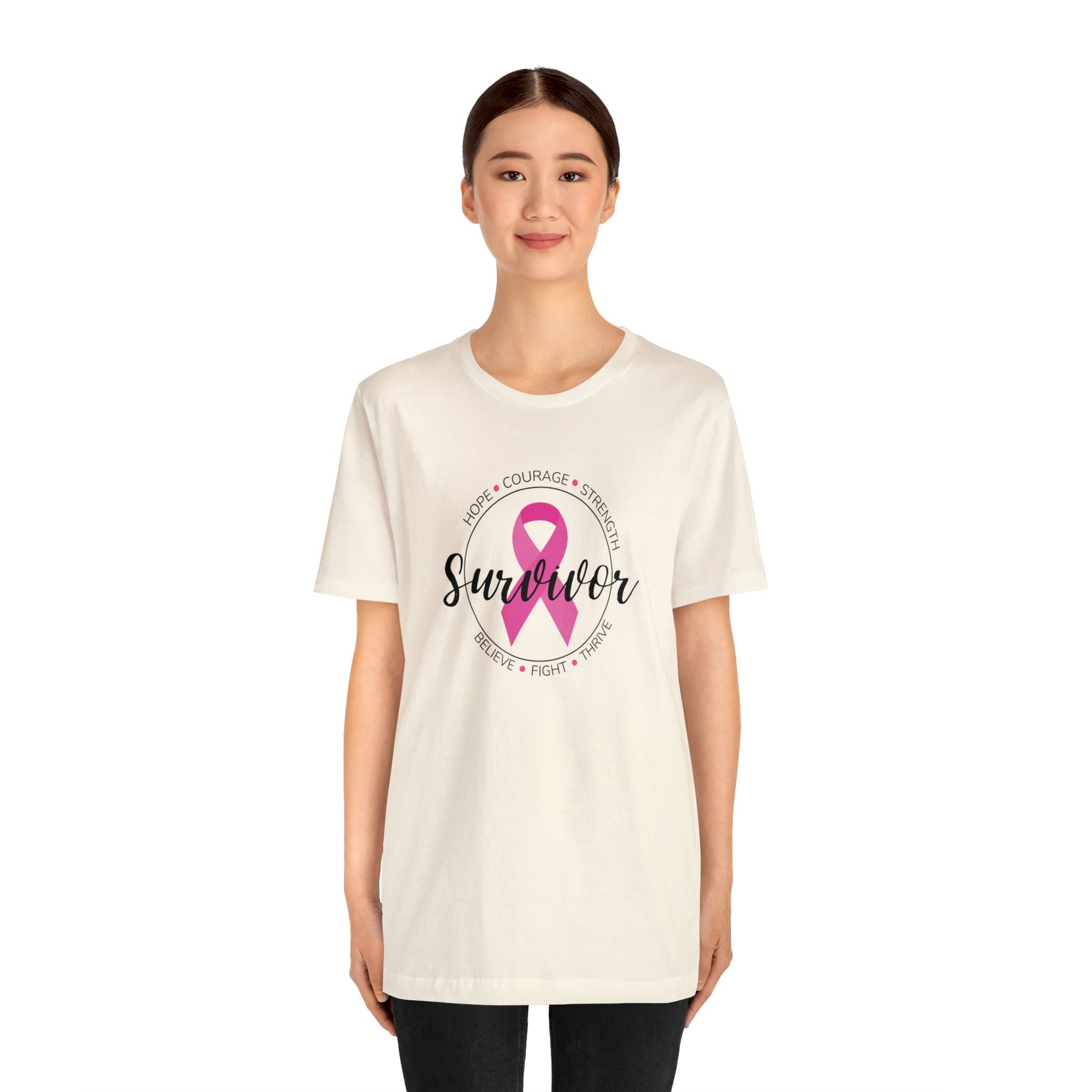 Breast Cancer Survivor Unisex Jersey Short Sleeve Tee - The Kindness Cause