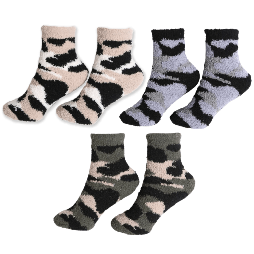 Camo Pattern Luxury Soft Mini-Crew Socks - The Kindness Cause