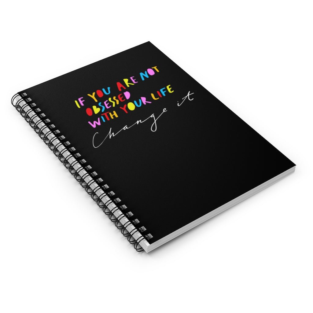 Change Your Life Spiral Ruled Line Notebook - The Kindness Cause donates to charity