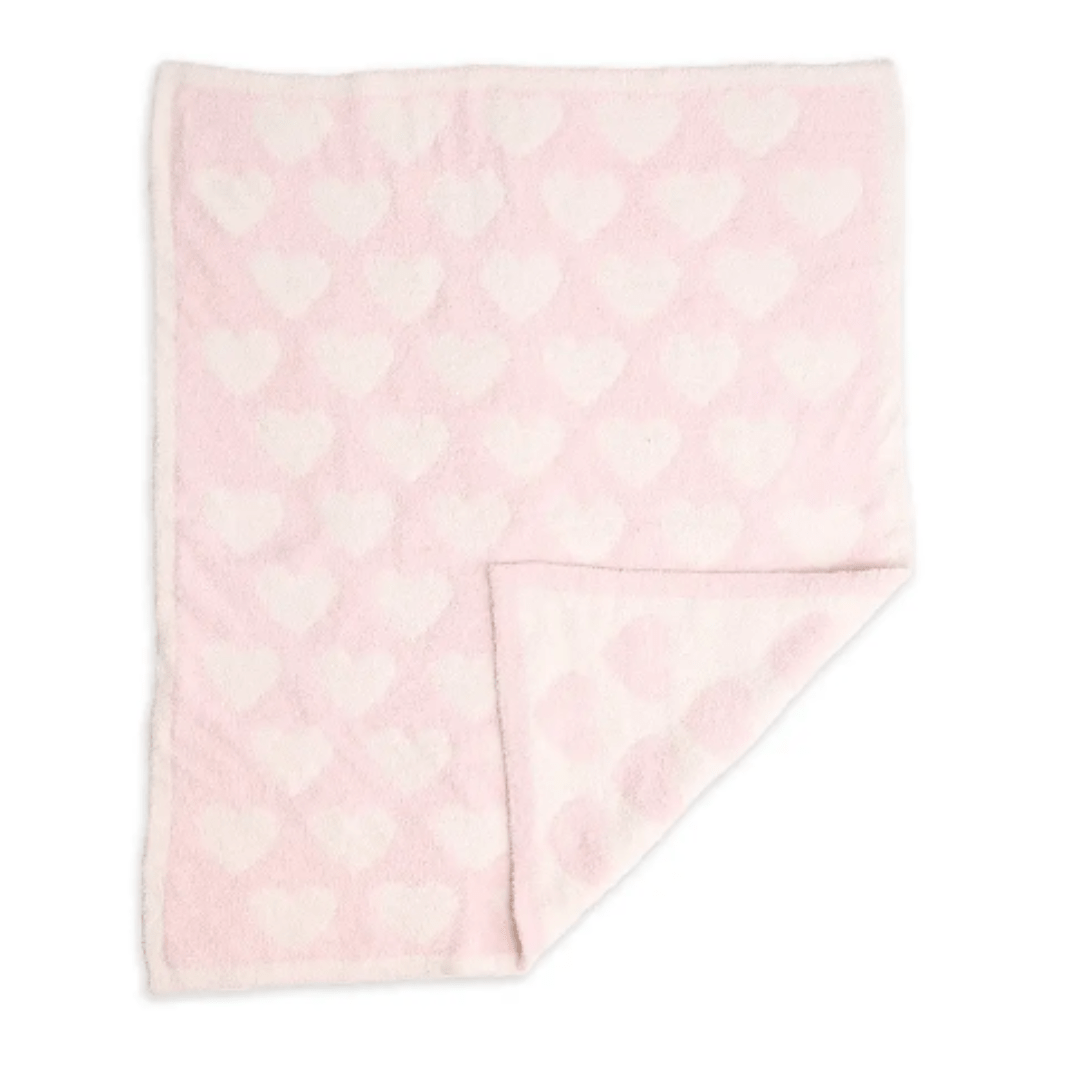Pink heart discount baby blanket