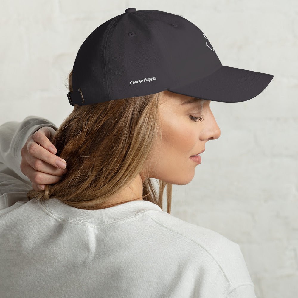 Choose Happy Embroidered Dad Hat - The Kindness Cause