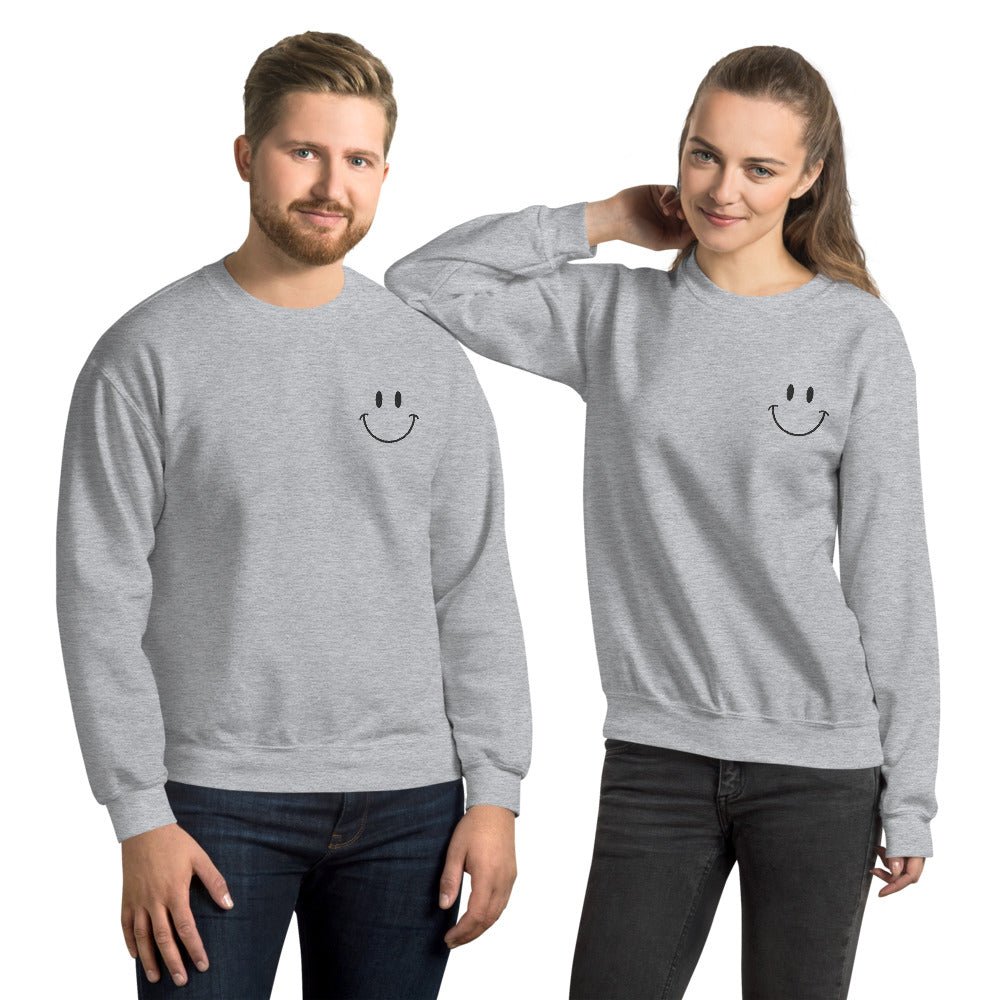 Choose Happy Embroidered Unisex Sweatshirt - The Kindness Cause