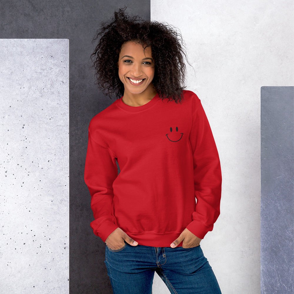 Choose Happy Embroidered Unisex Sweatshirt - The Kindness Cause