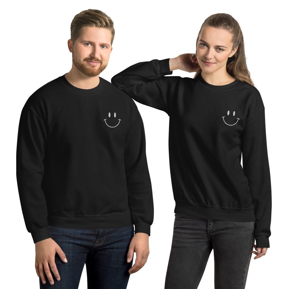 Choose Happy Embroidered Unisex Sweatshirt - The Kindness Cause