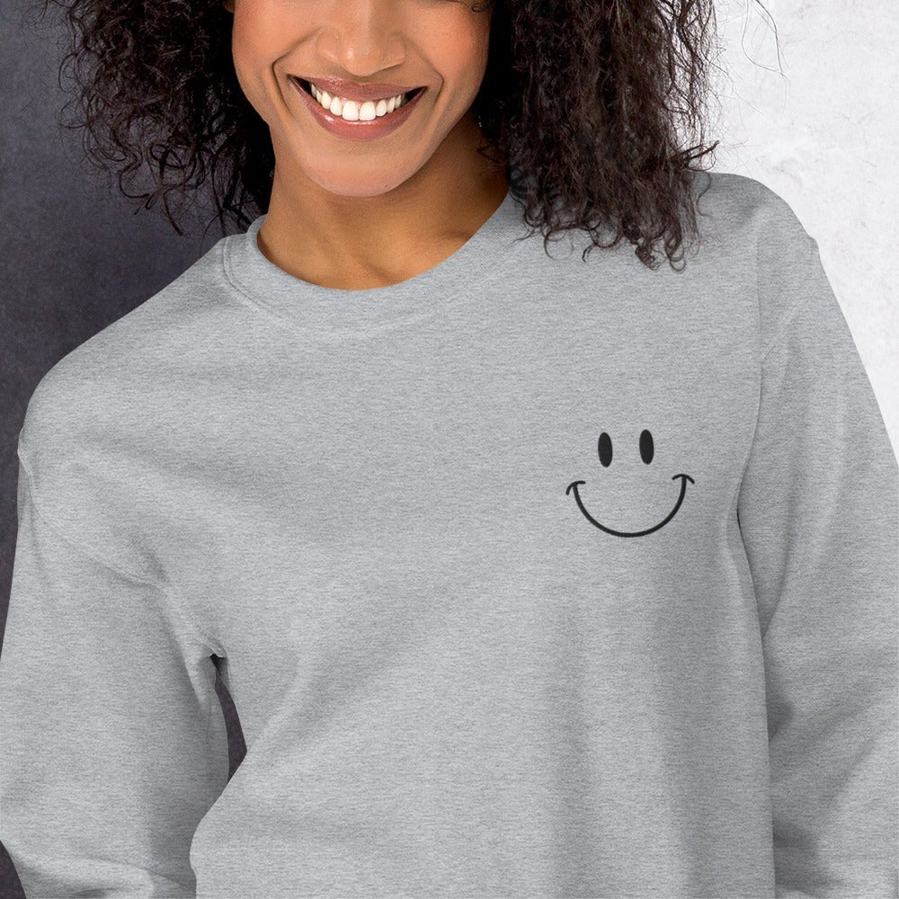 Choose Happy Embroidered Unisex Sweatshirt - The Kindness Cause