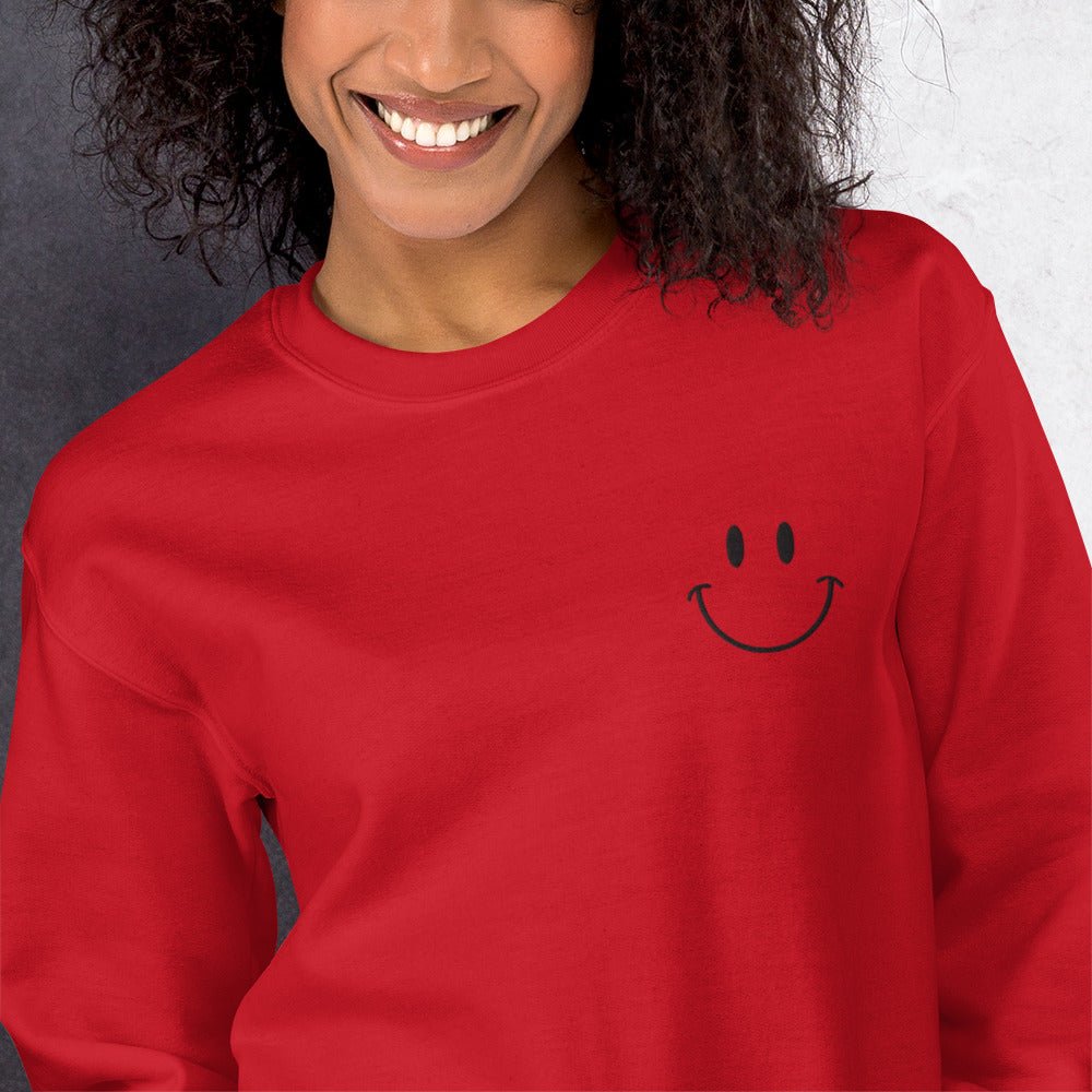 Choose Happy Embroidered Unisex Sweatshirt - The Kindness Cause
