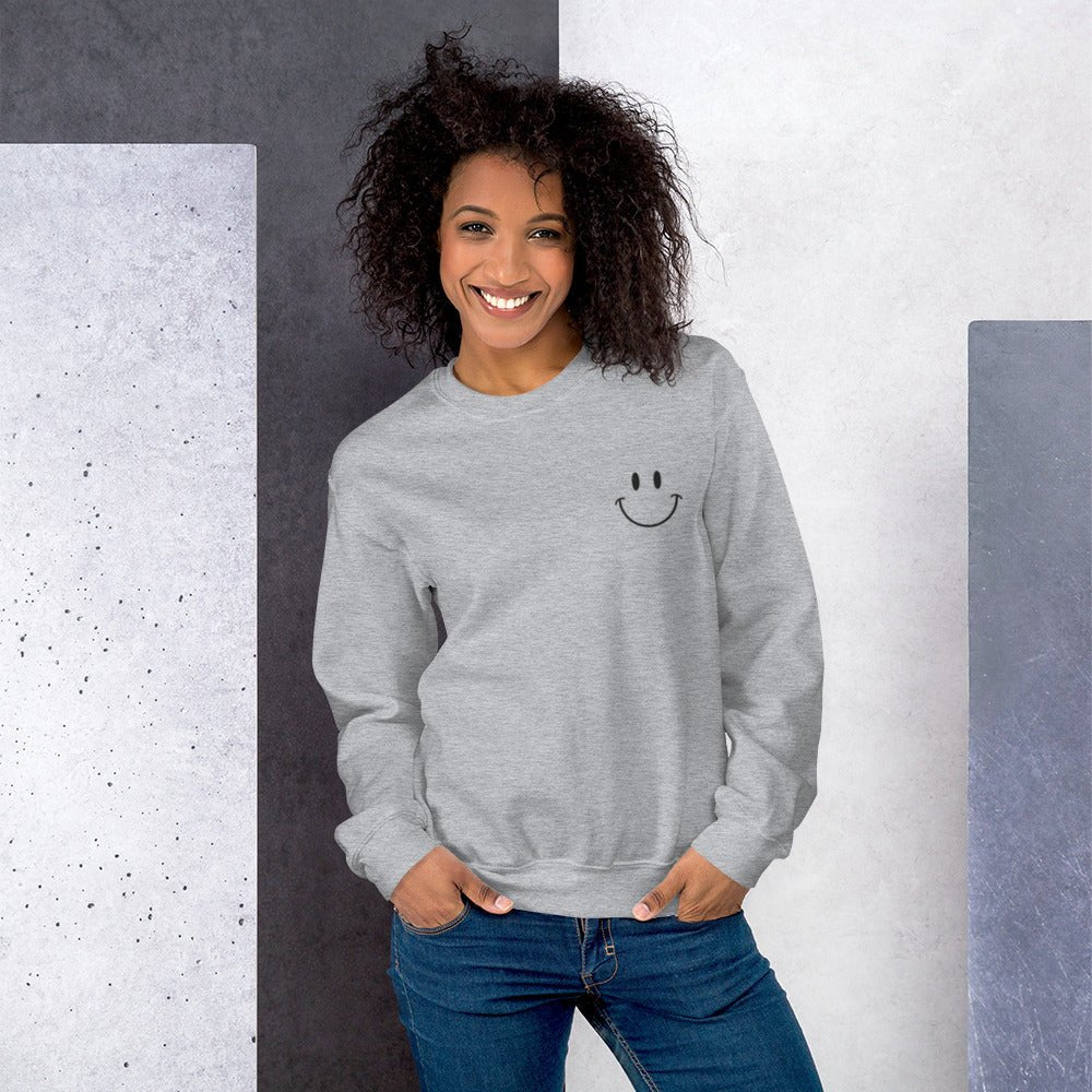 Choose Happy Embroidered Unisex Sweatshirt - The Kindness Cause