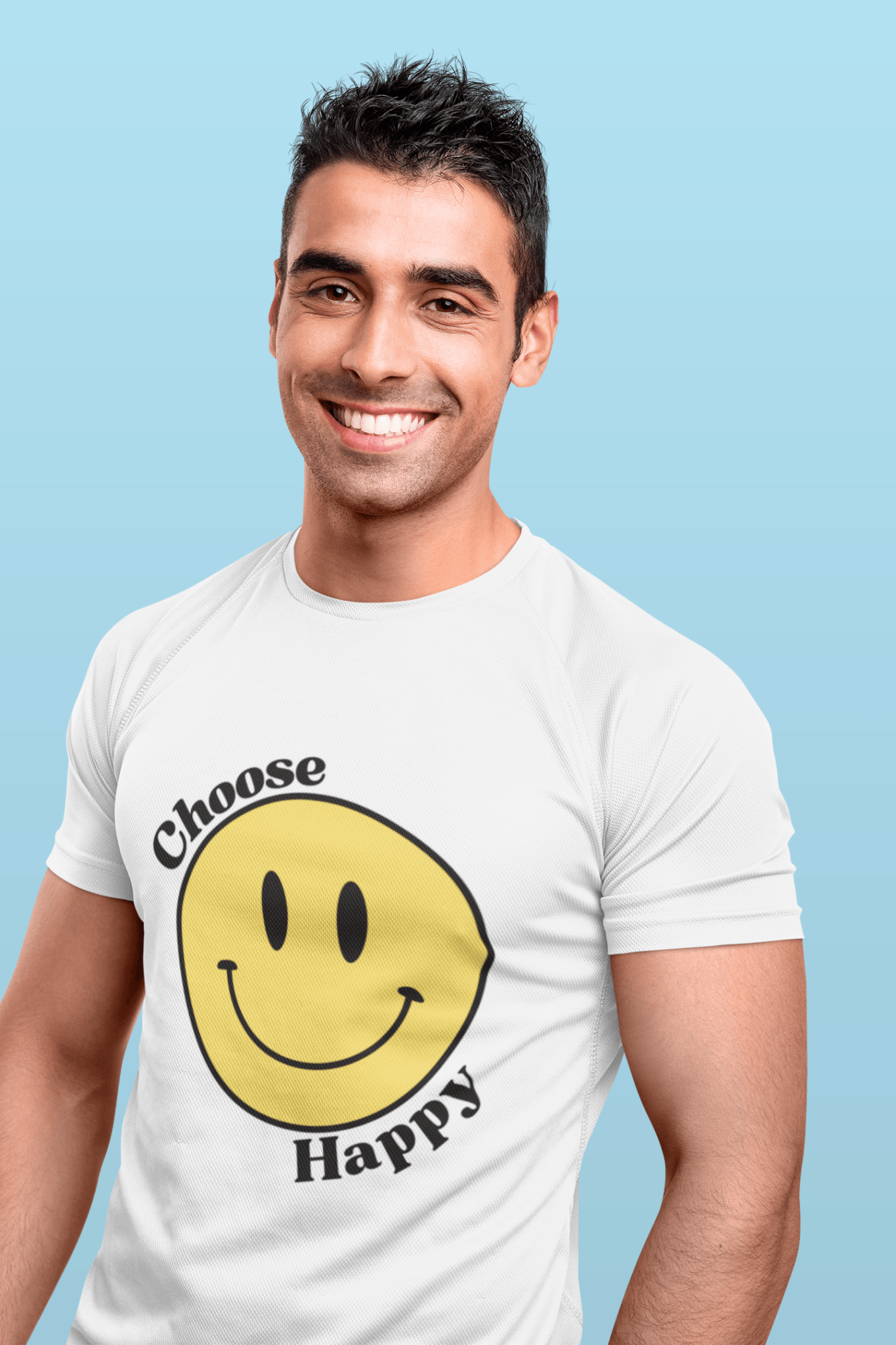 Choose Happy Smiley Face Short-Sleeve Unisex T-Shirt - The Kindness Cause