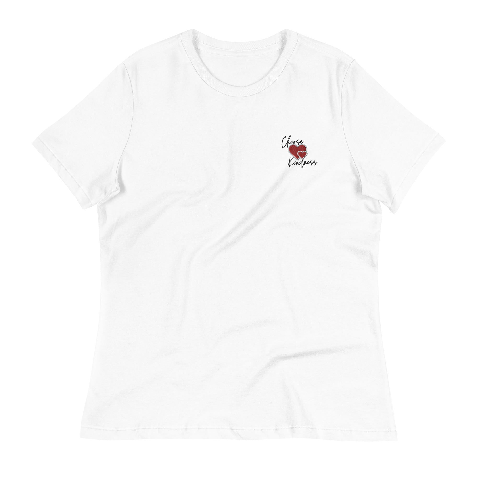 Choose Kindness Embroidered Women's Relaxed T-Shirt - The Kindness Cause