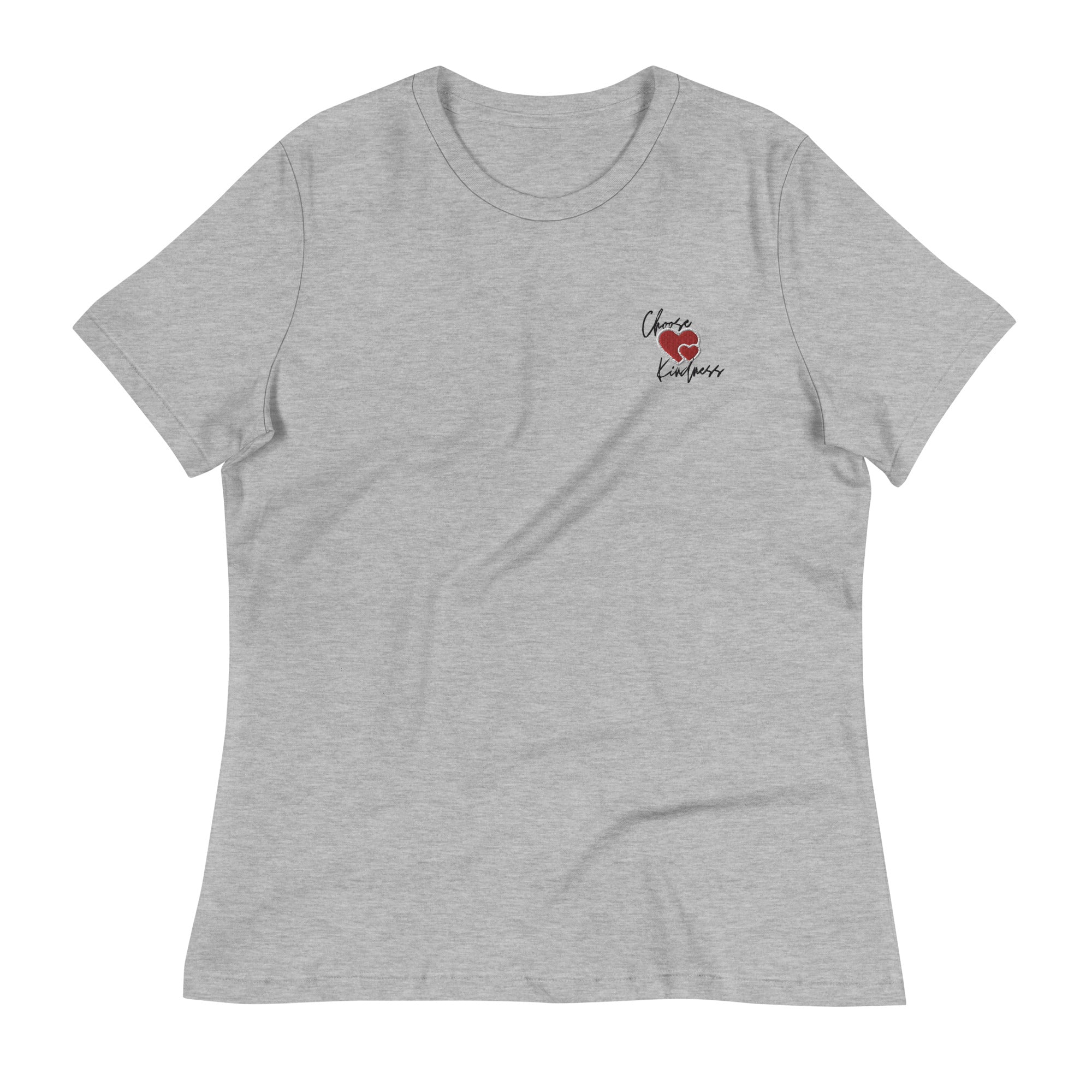 Choose Kindness Embroidered Women's Relaxed T-Shirt - The Kindness Cause