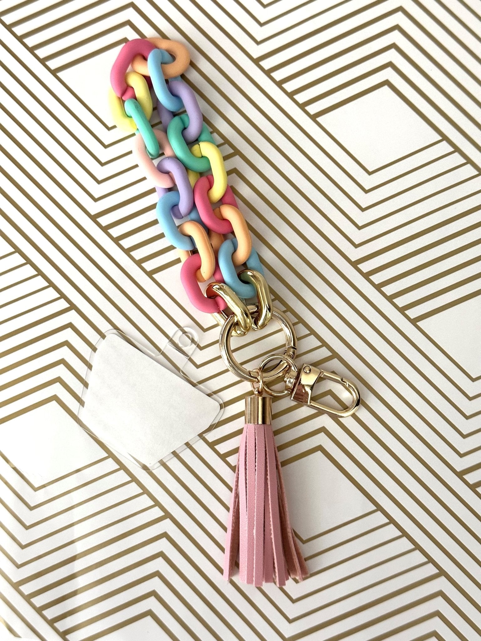 Chunky Chain Link Keychain Bracelet for Hands Free Phone - The Kindness Cause