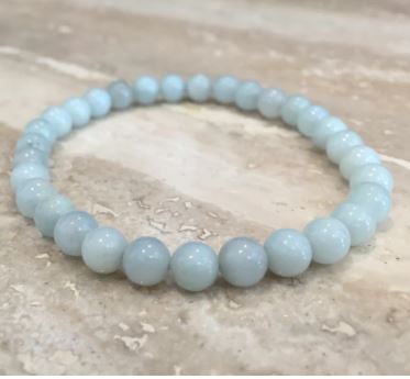 Crystal Beaded Bracelet - Aquamarine - The Kindness Cause