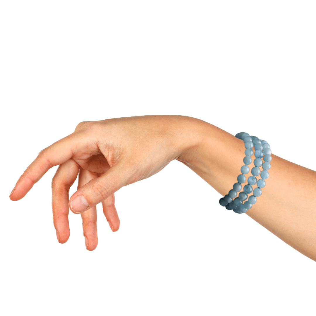 Crystal Beaded Bracelet - Aquamarine - The Kindness Cause