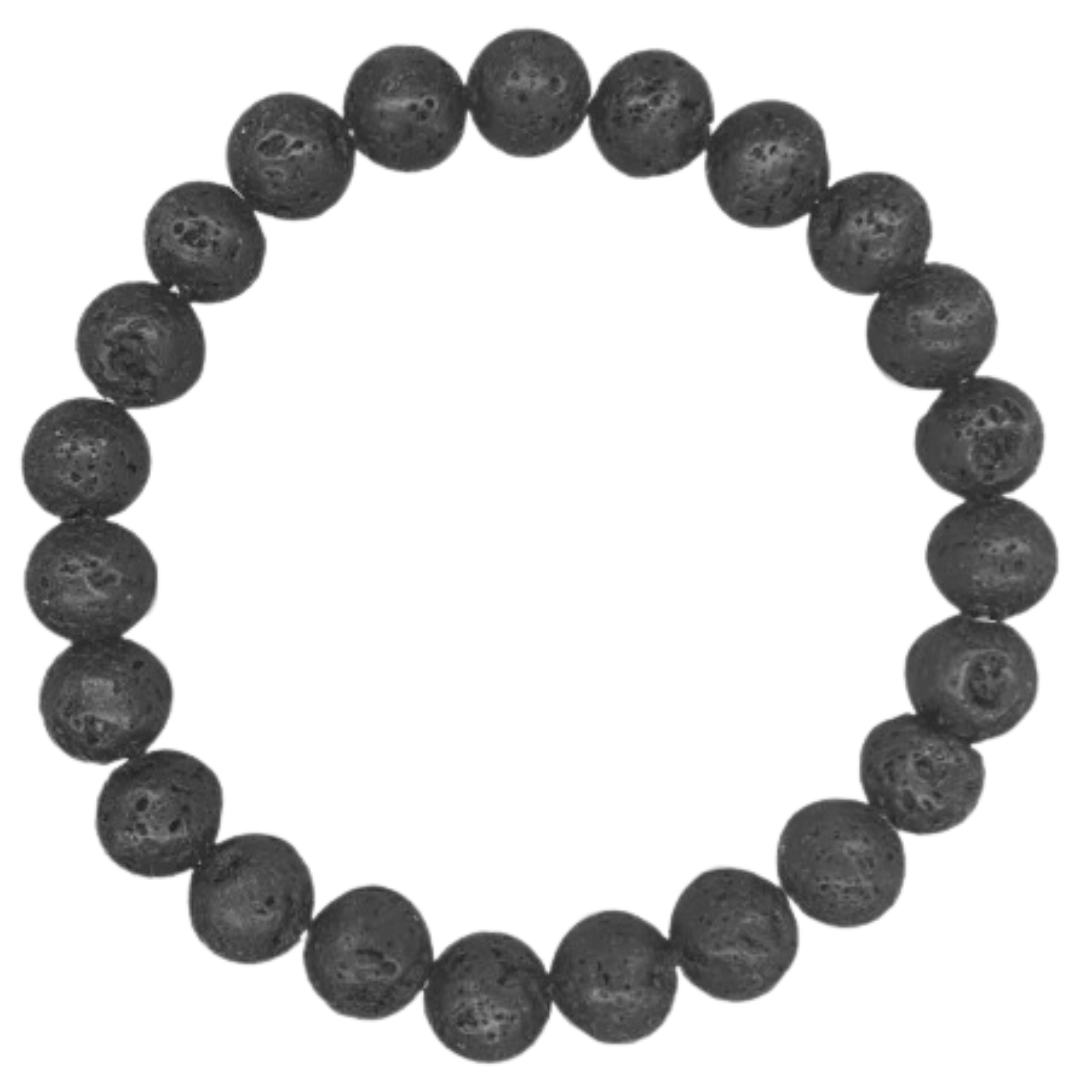 Crystal Beaded Bracelet - Lava Stone - The Kindness Cause