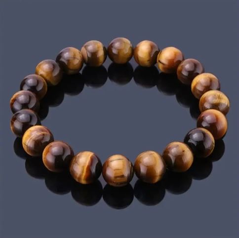 Crystal Beaded Bracelet - Yellow Tiger's Eye - The Kindness Cause