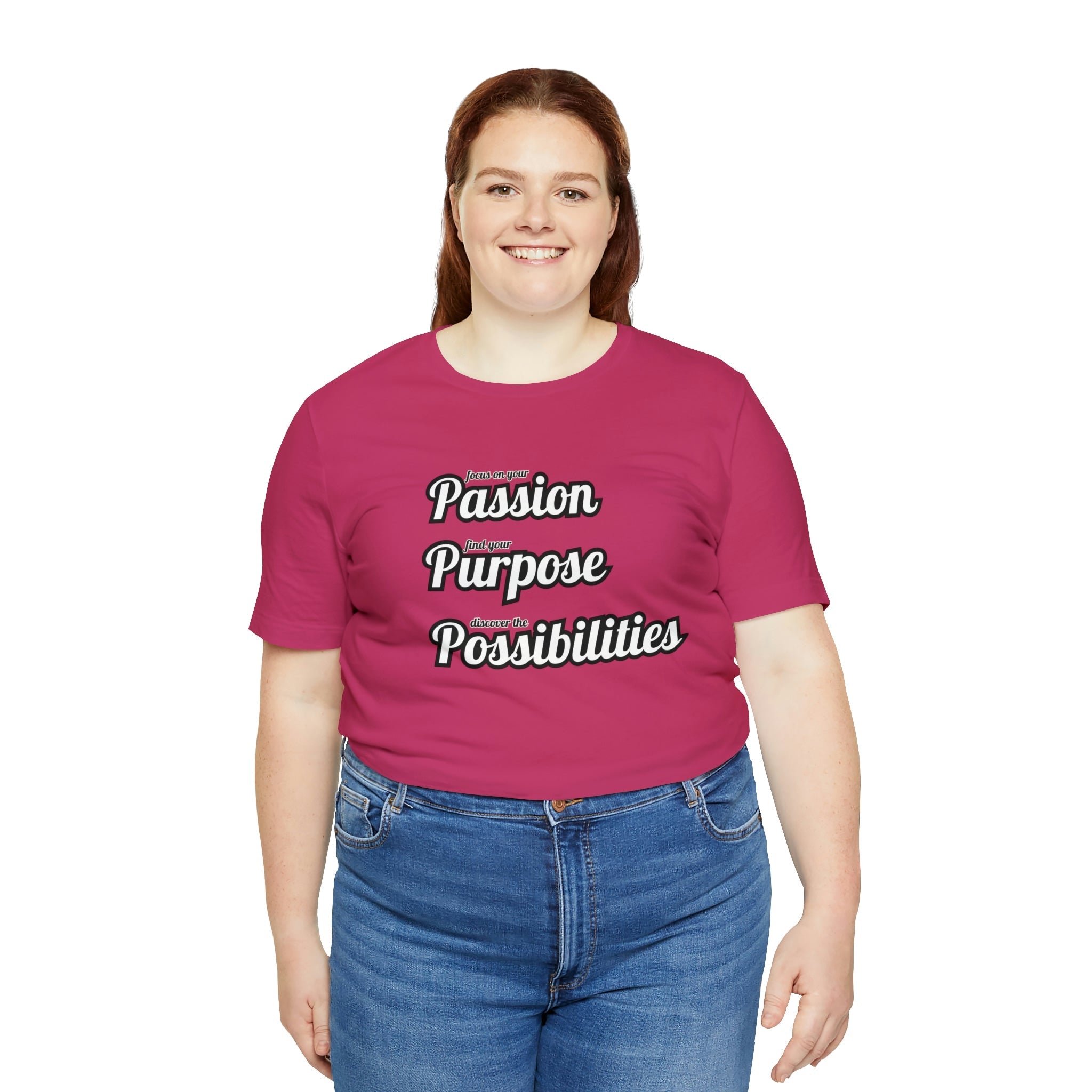 Focus on Passion, Find Purpose, Discover Possibilities Unisex Tee - The Kindness Cause
