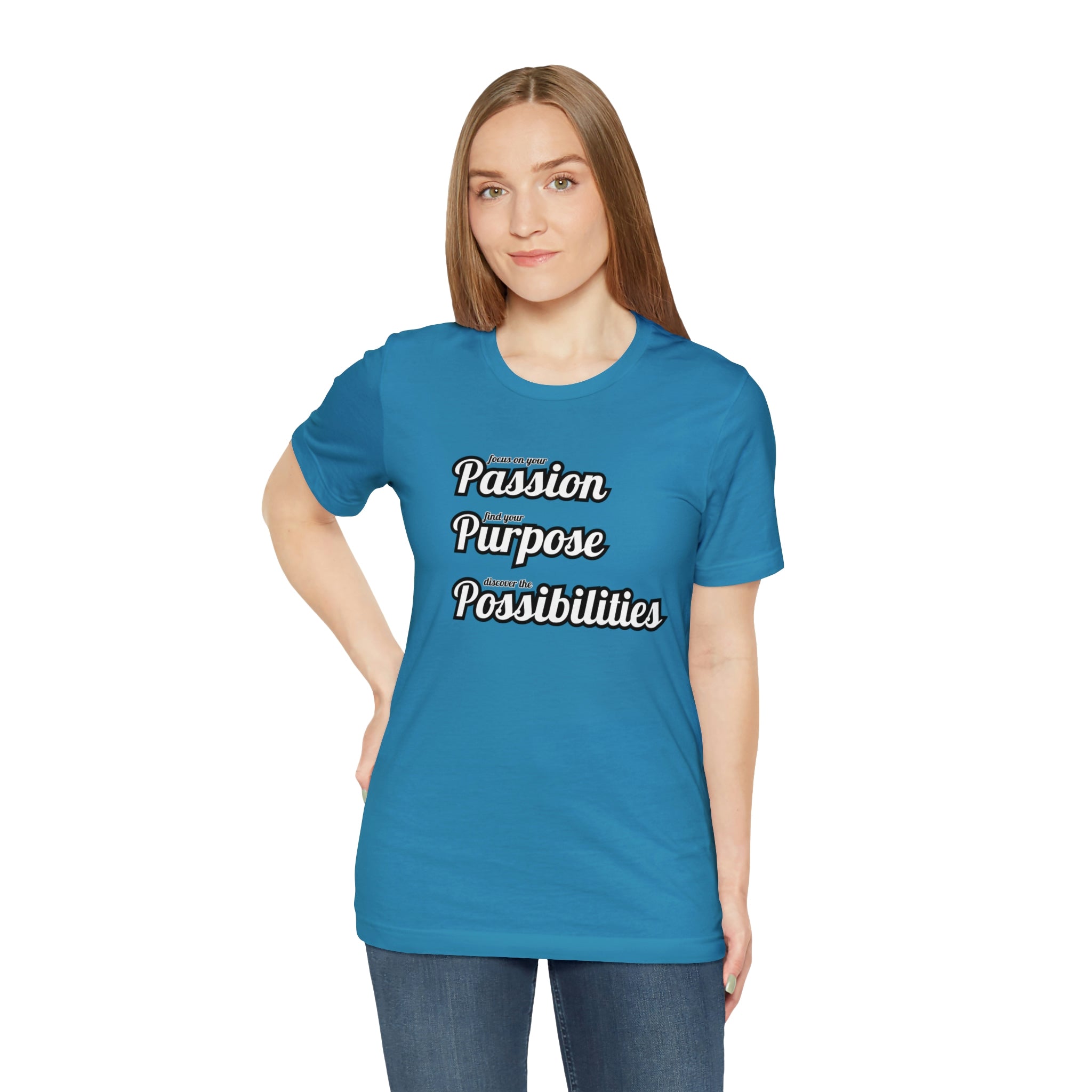 Focus on Passion, Find Purpose, Discover Possibilities Unisex Tee - The Kindness Cause