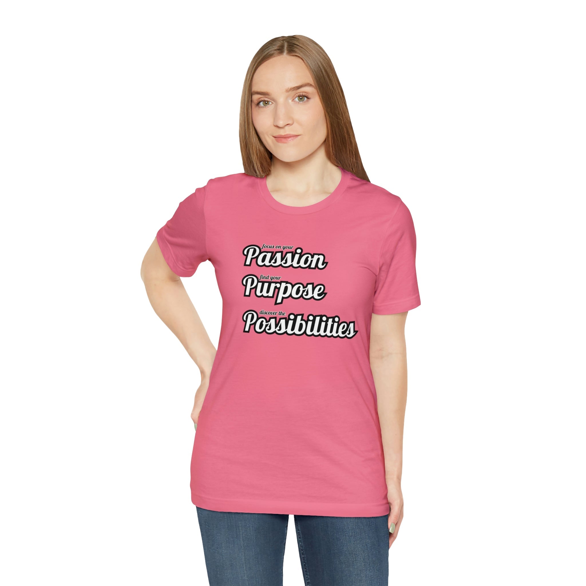 Focus on Passion, Find Purpose, Discover Possibilities Unisex Tee - The Kindness Cause