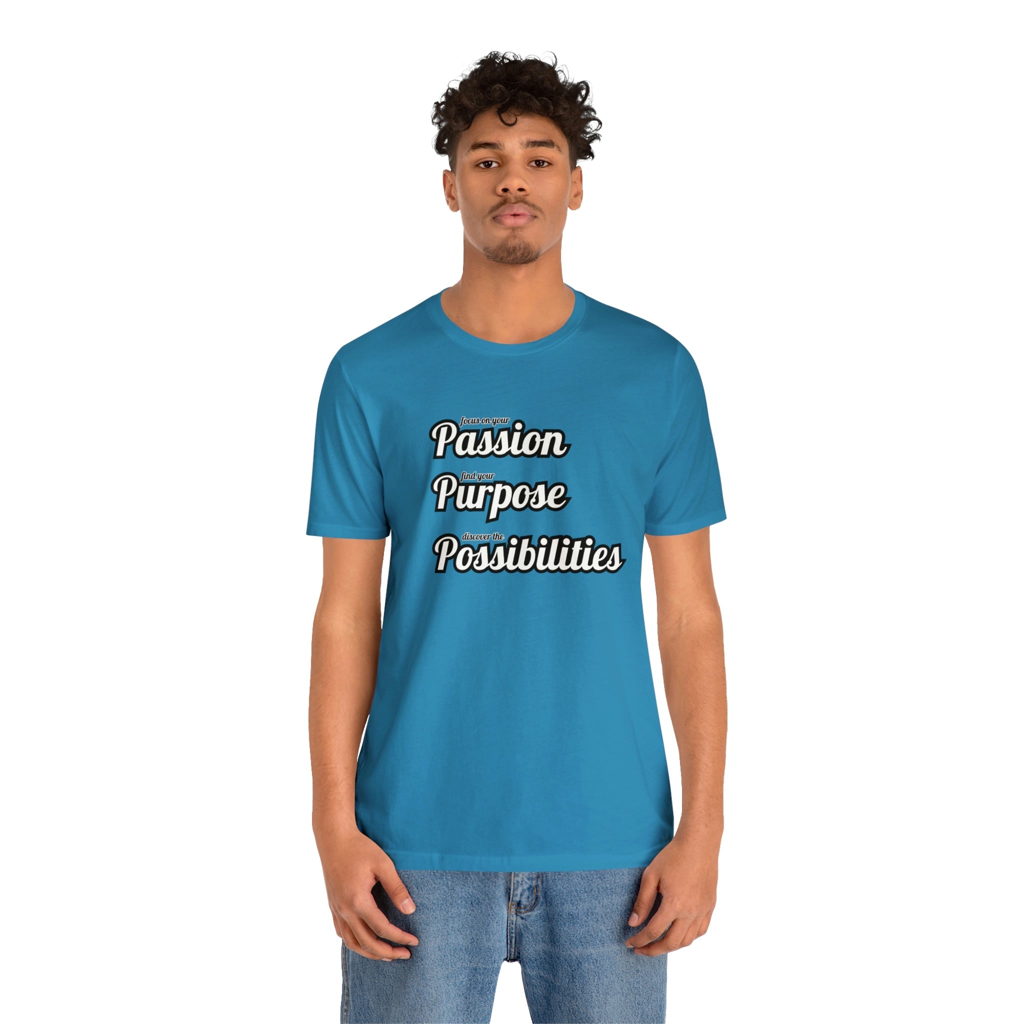 Focus on Passion, Find Purpose, Discover Possibilities Unisex Tee - The Kindness Cause