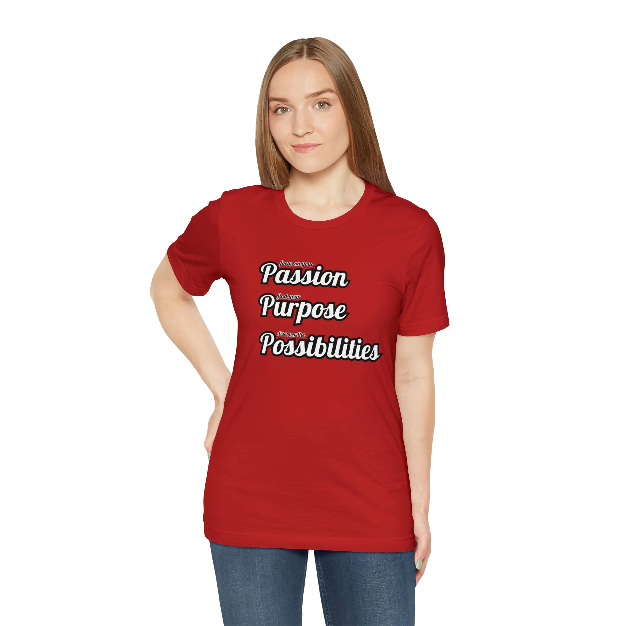 Focus on Passion, Find Purpose, Discover Possibilities Unisex Tee - The Kindness Cause