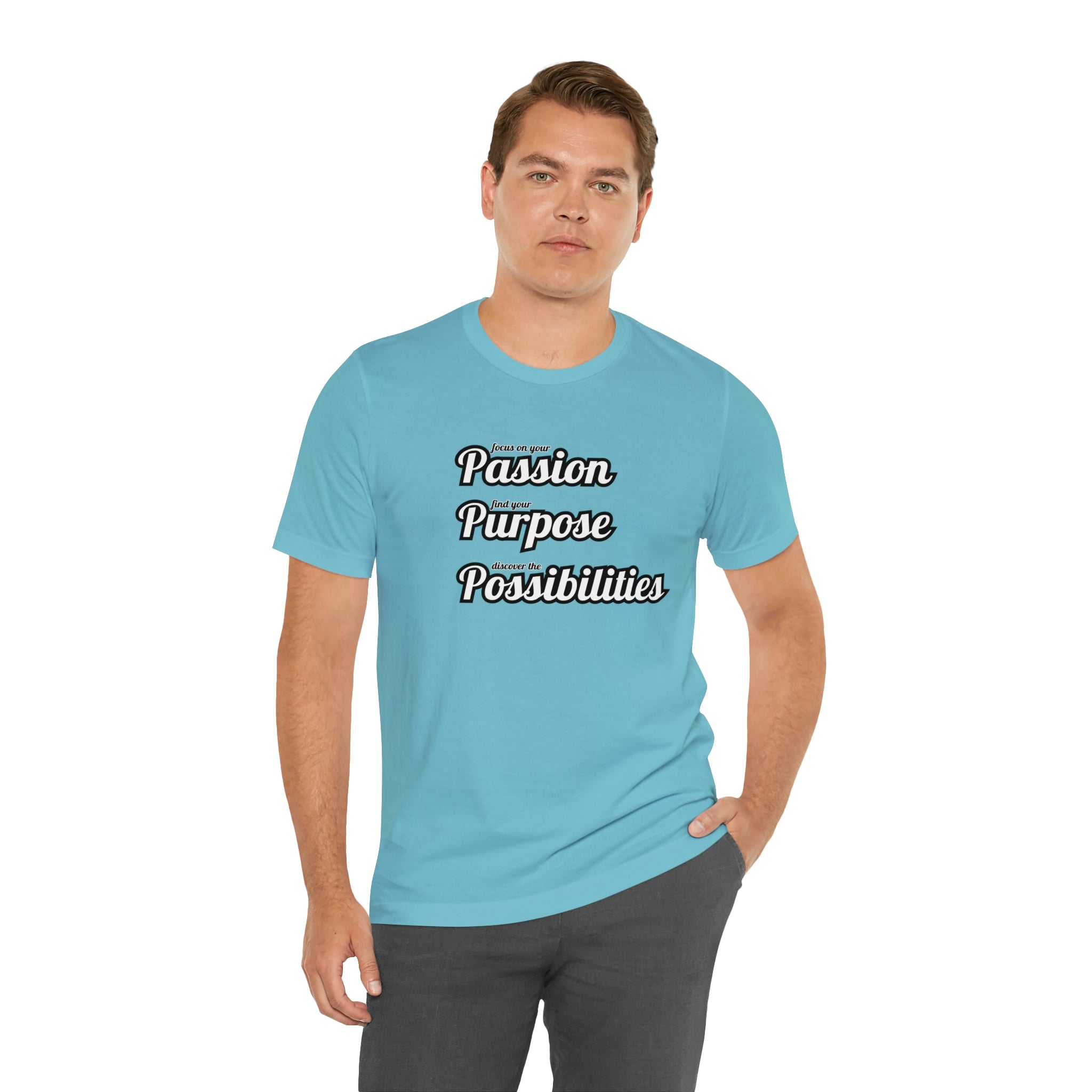Focus on Passion, Find Purpose, Discover Possibilities Unisex Tee - The Kindness Cause
