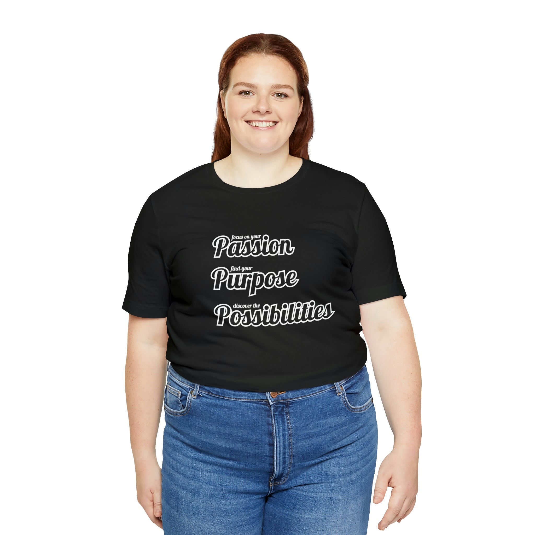 Focus on Passion, Find Purpose, Discover Possibilities Unisex Tee - The Kindness Cause