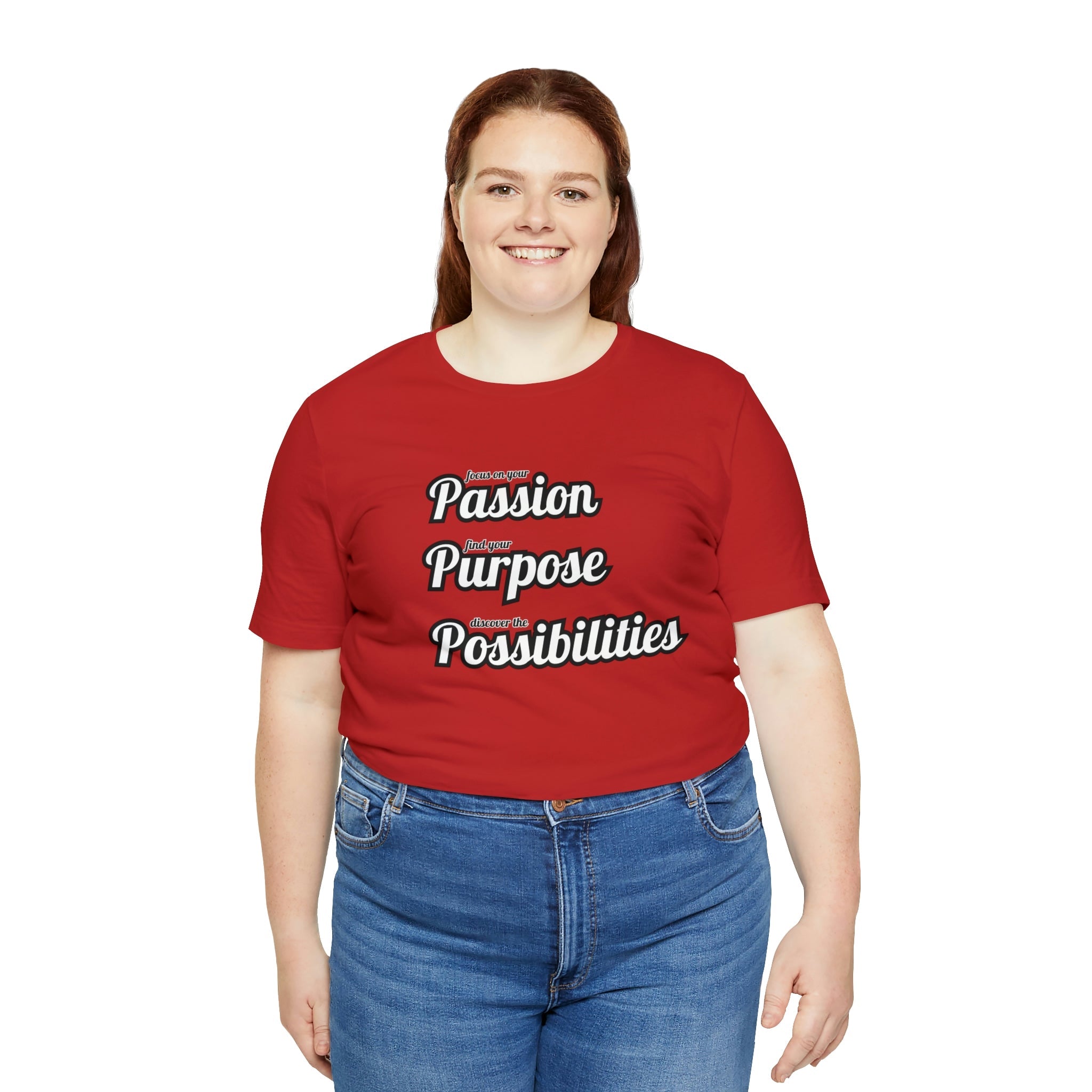 Focus on Passion, Find Purpose, Discover Possibilities Unisex Tee - The Kindness Cause