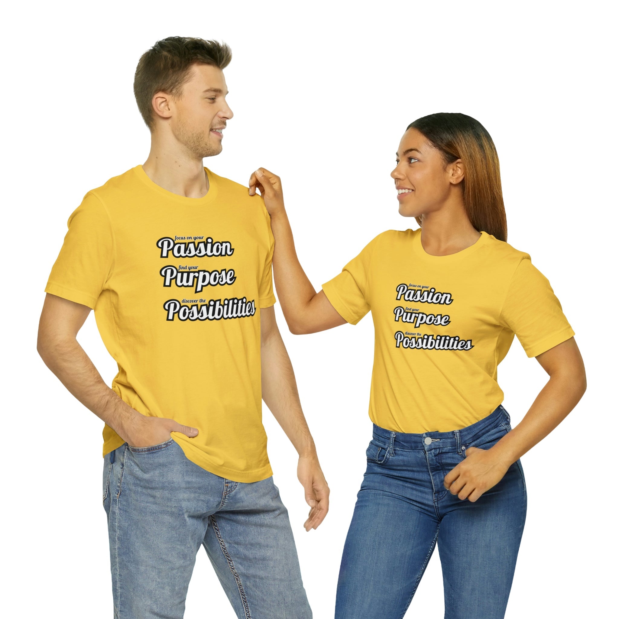 Focus on Passion, Find Purpose, Discover Possibilities Unisex Tee - The Kindness Cause