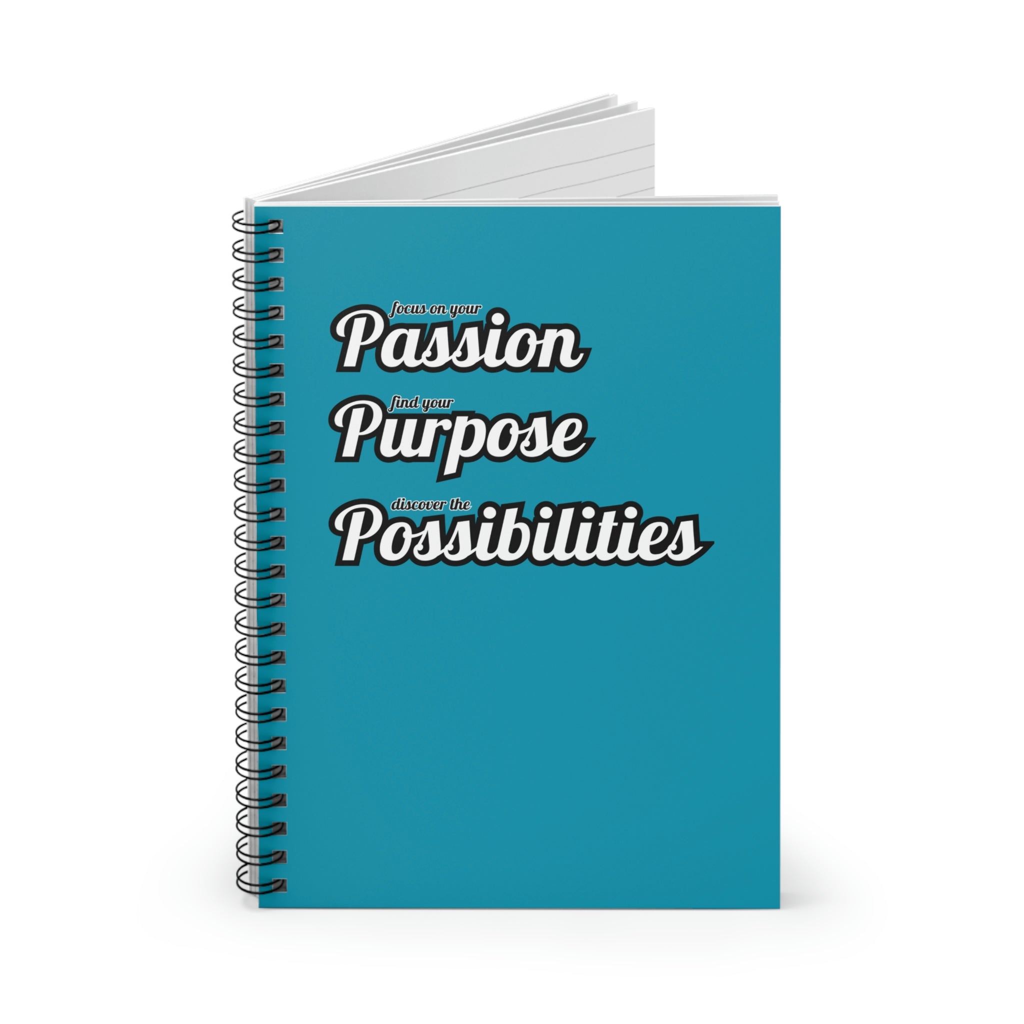 Focus On Your Passion, Find Your Purpose, Discover The Possibilities Spiral Notebook - The Kindness Cause