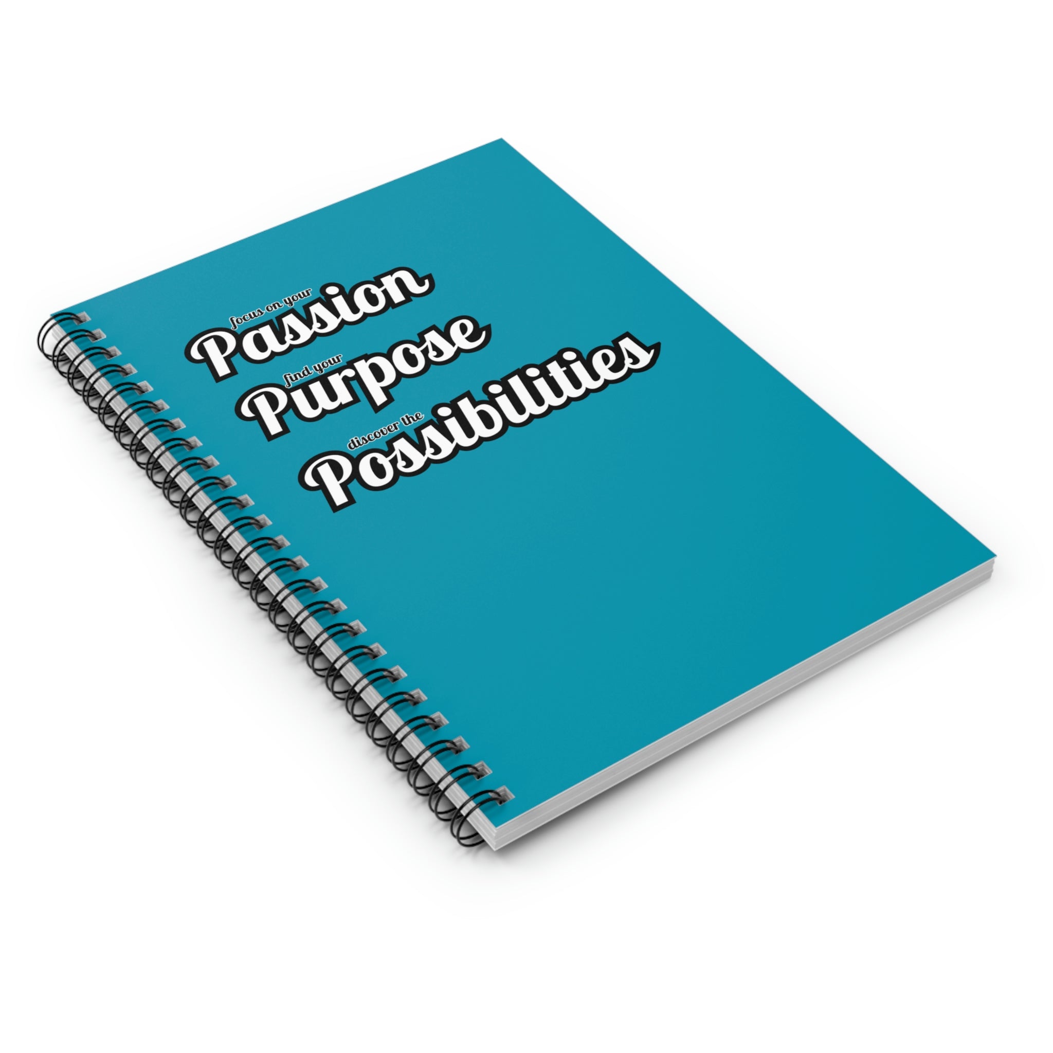 Focus On Your Passion, Find Your Purpose, Discover The Possibilities Spiral Notebook - The Kindness Cause