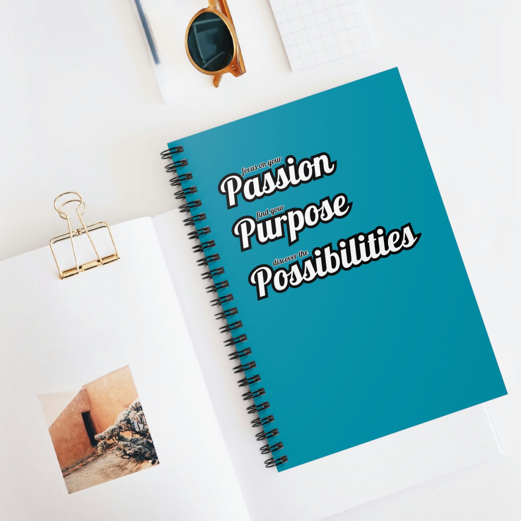 Focus On Your Passion, Find Your Purpose, Discover The Possibilities Spiral Notebook - The Kindness Cause