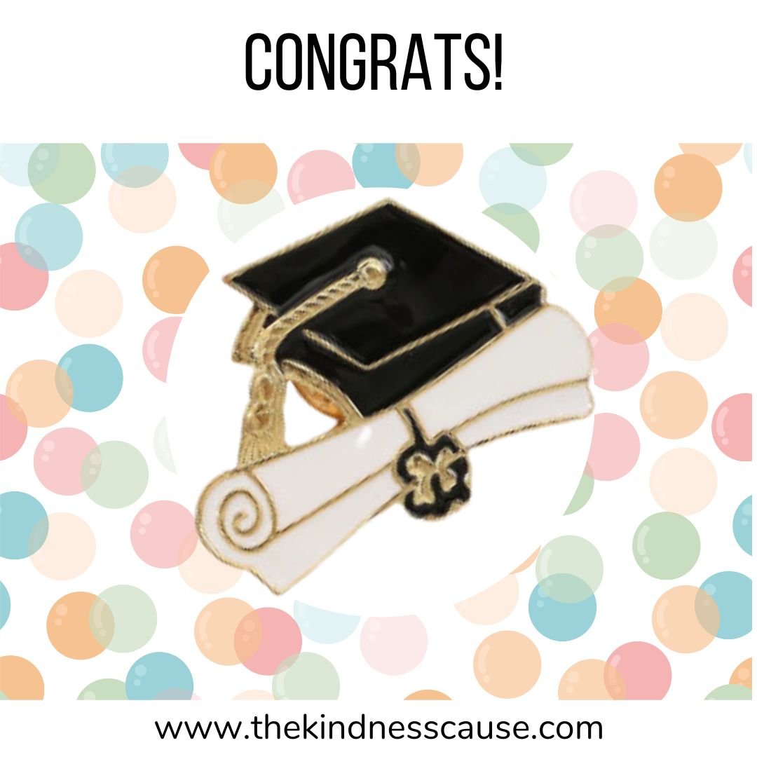 Graduation Hat Enamel Pin - The Kindness Cause