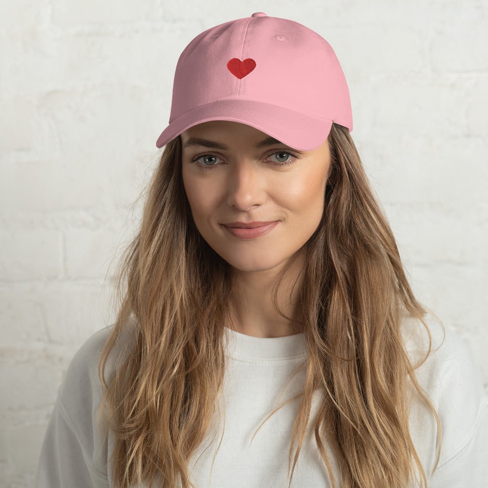 Heart Embroidered Unisex Dad Hat - The Kindness Cause