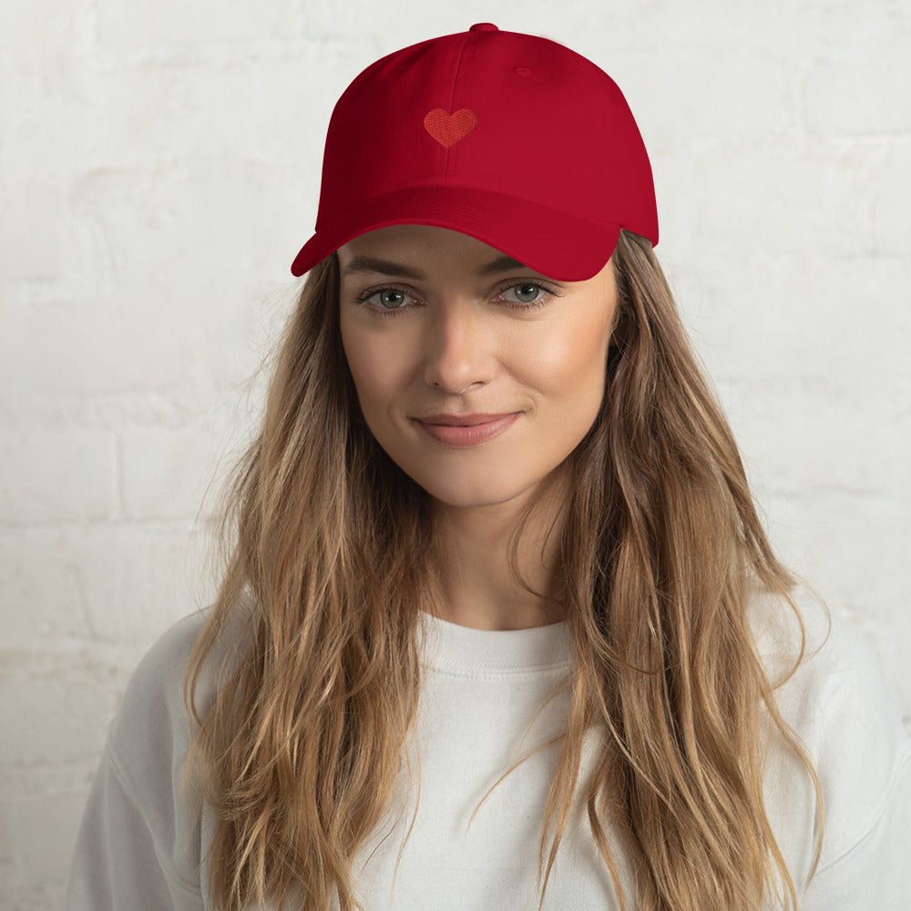 Heart Embroidered Unisex Dad Hat - The Kindness Cause