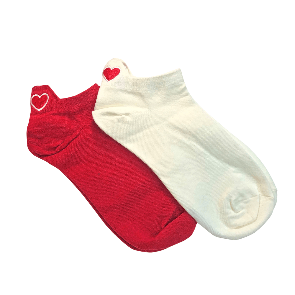 Heart Tab Women's Fashion Ankle Socks (2 Pair) - The Kindness Cause