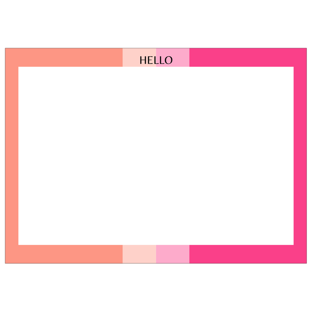 Hello Set of 10 Flat Notecards with Envelopes - The Kindness Cause
