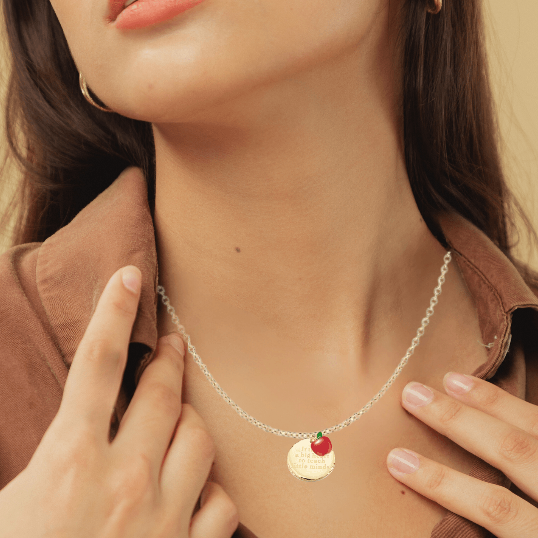 It Takes A Big Heart To Teach Little Minds Teacher Necklace - The Kindness Cause