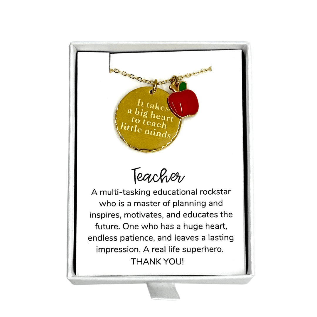 It Takes A Big Heart To Teach Little Minds Teacher Necklace - The Kindness Cause