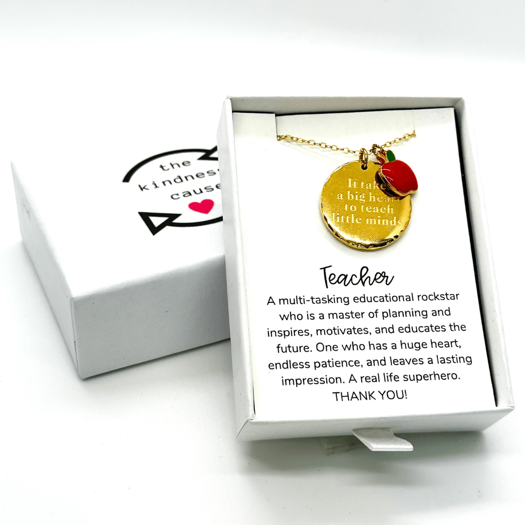 It Takes A Big Heart To Teach Little Minds Teacher Necklace - The Kindness Cause