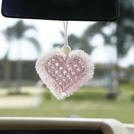 Knitted Macrame Rope Heart Decorative Pendant - The Kindness Cause