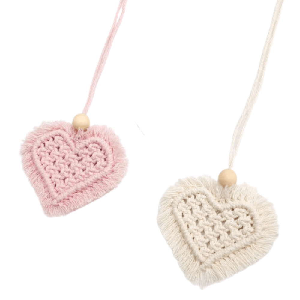 Knitted Macrame Rope Heart Decorative Pendant - The Kindness Cause