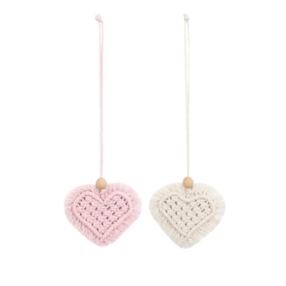 Knitted Macrame Rope Heart Decorative Pendant - The Kindness Cause